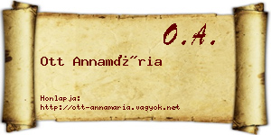 Ott Annamária névjegykártya